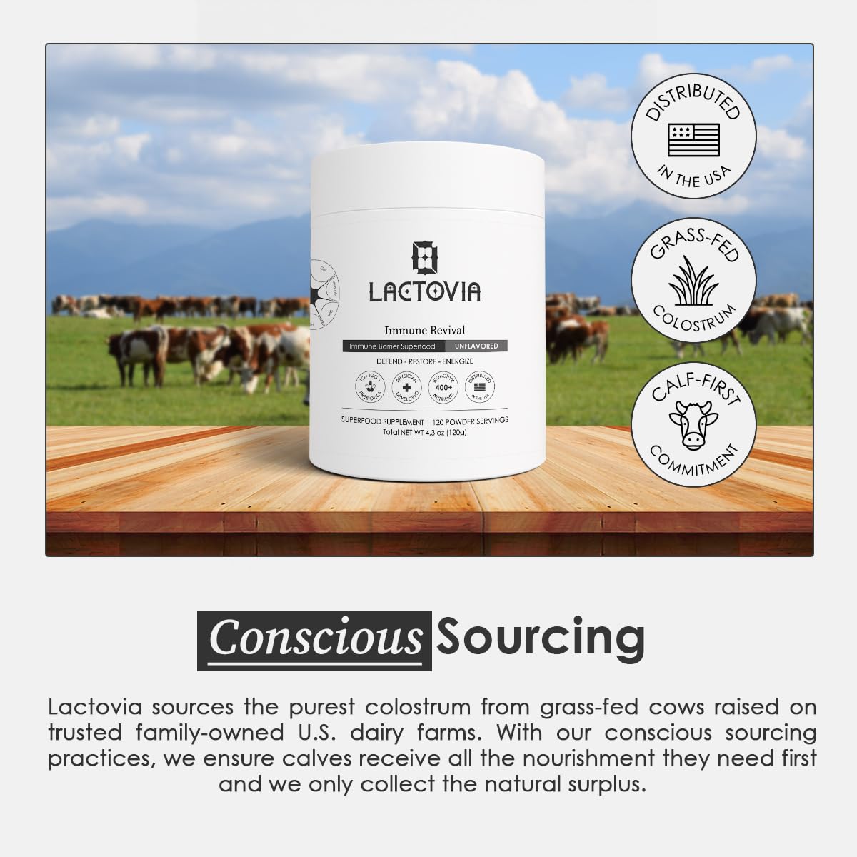 LACTOVIA Bovine Colostrum Powder | Grass-Fed Organic Colostrum Supplement | Gut & Immune Health Support | Raw, Unflavored | Keto, Gluten & Fat-Free | for Women & Men LACTOVIAAu supplements