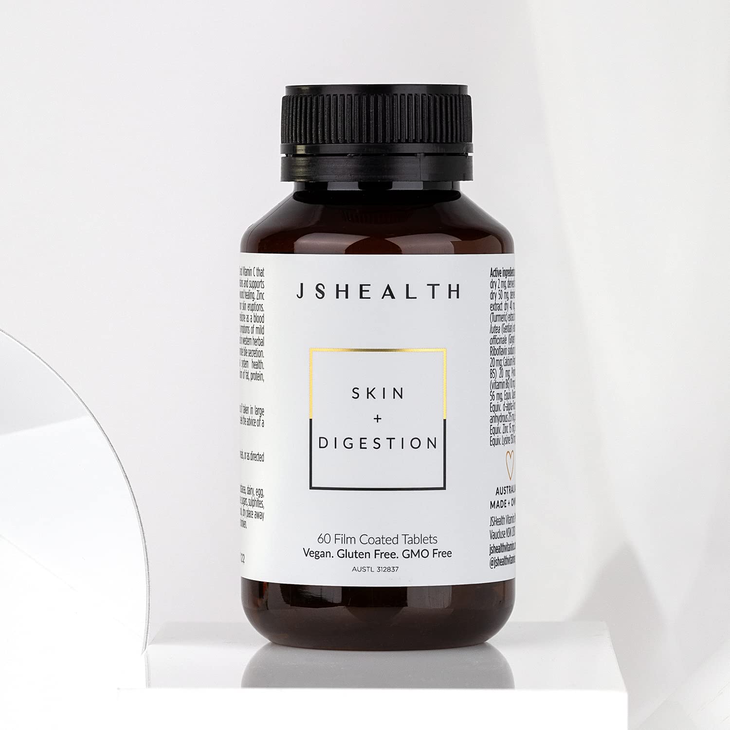 JSHealth Vitamins Skin and Digestion Formula | Skin Supplement with Zinc | Burdock JSHealthUS supplements