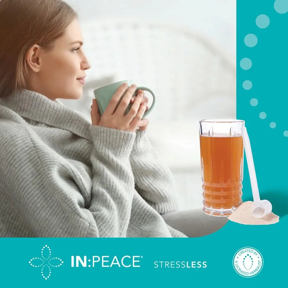 In:TotalWellness IN:Peace Herbal Calming Formula. 20 Serving Pouch, Wild Berry Flavor. 9 Herb Antioxidant + Adaptogen Blend. Clinically Proven Ingredients. Crafted by a Licensed Herbalist INTotalWellnessAu supplements