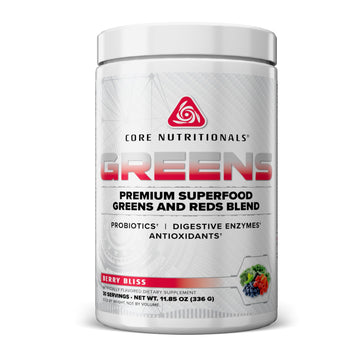 Core Nutritionals Greens | Premium Superfood Reds & Greens Blend | 5 Billion CFU Probiotics, Digestive Enzymes, & Antioxidants | 30 Servings (Berry Bliss) Core NutritionalsAu supplements