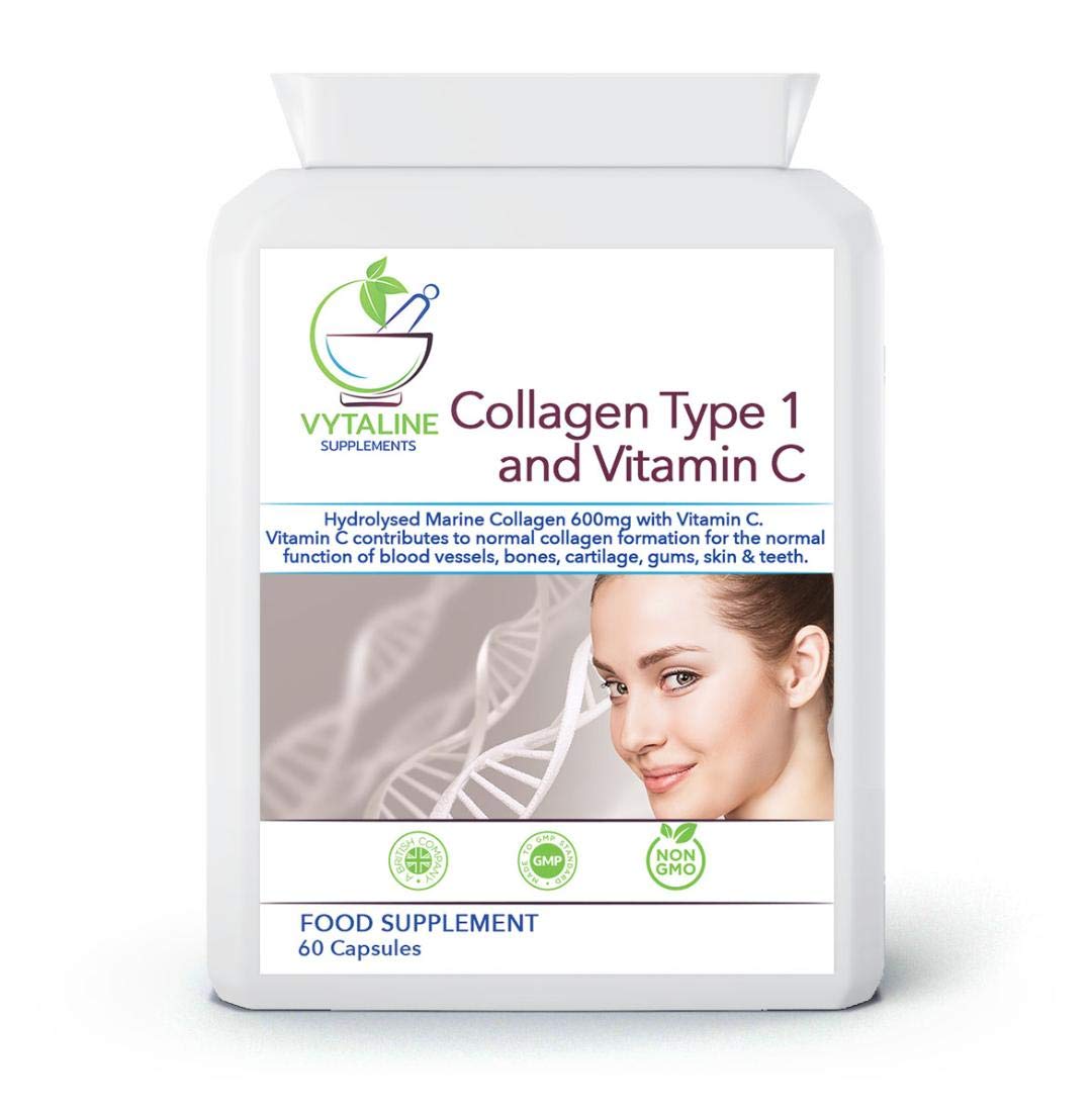 Marine Collagen Supplement for Women with Vitamin C - High Strength 600mg of Pure Hyaluronic VYTALINEAu supplements