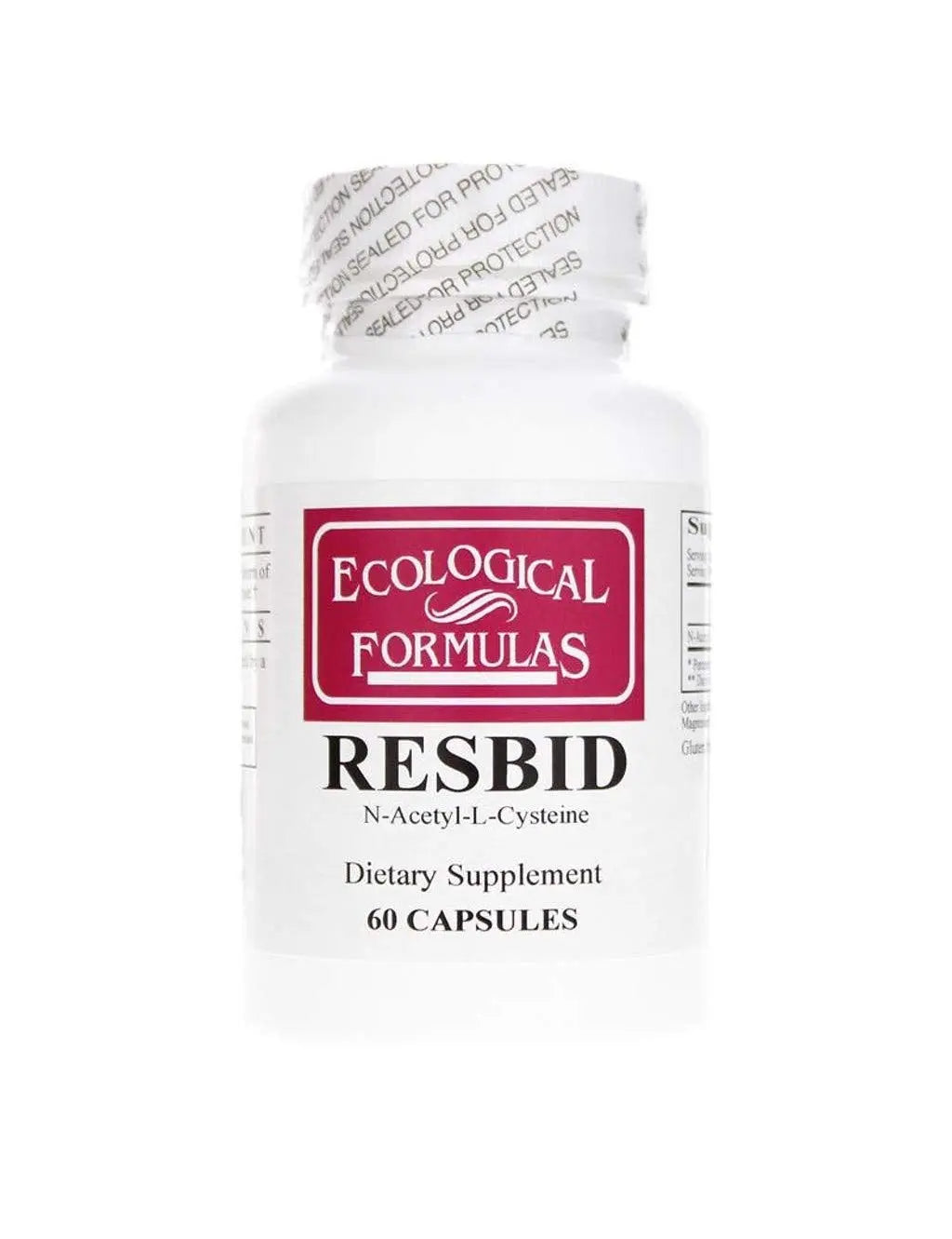Ecological Formulas Resbid 500 Mg, White, 60 Count Ecological FormulasAu supplements