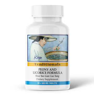 Kan Herbs Company Peony & Licorice Formula Tablets – Traditional Chinese Herbal Blend with White Peony Root & Chinese Licorice to Support Liver Balance, Muscle Comfort & Digestive Harmony, 60 Tablets Kan HerbAu supplements