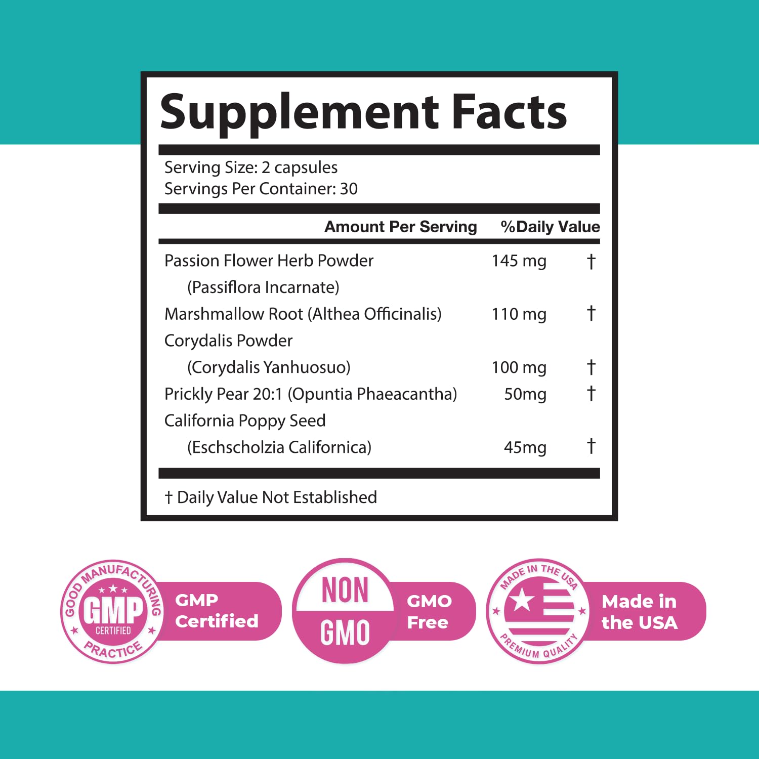 NeuroMax – Natural Herbal Blend with Passion Flower, Marshmallow Root & California Poppy – Non-GMO, Easy-to-Take Capsules, Made in USA, GMP Certified Facility - 60 Capsules, 1 Month Supply Nature’s NutriWaveAu supplements