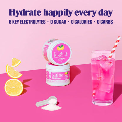 Ultima Replenisher Daily Electrolyte Drink Mix – Pink Lemonade, 30 Serving – Hydration Ultima ReplenisherUS supplements