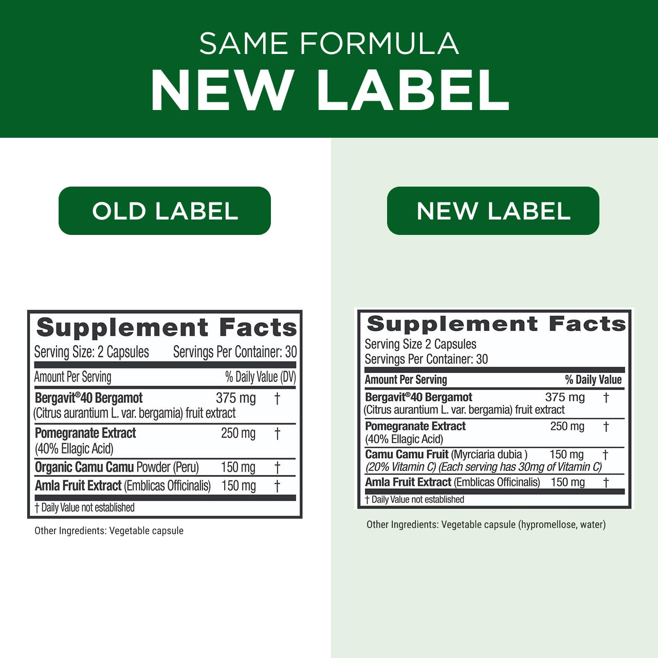EMERALD LABS Bergamot+ - Supports Metabolism & Heart Health with Bergamot, Pomegranate, Amla & Camu Camu - Gluten-Free & Vegan - 60 Vegetable Capsules (30 Servings) EMERALD LABSAu supplements