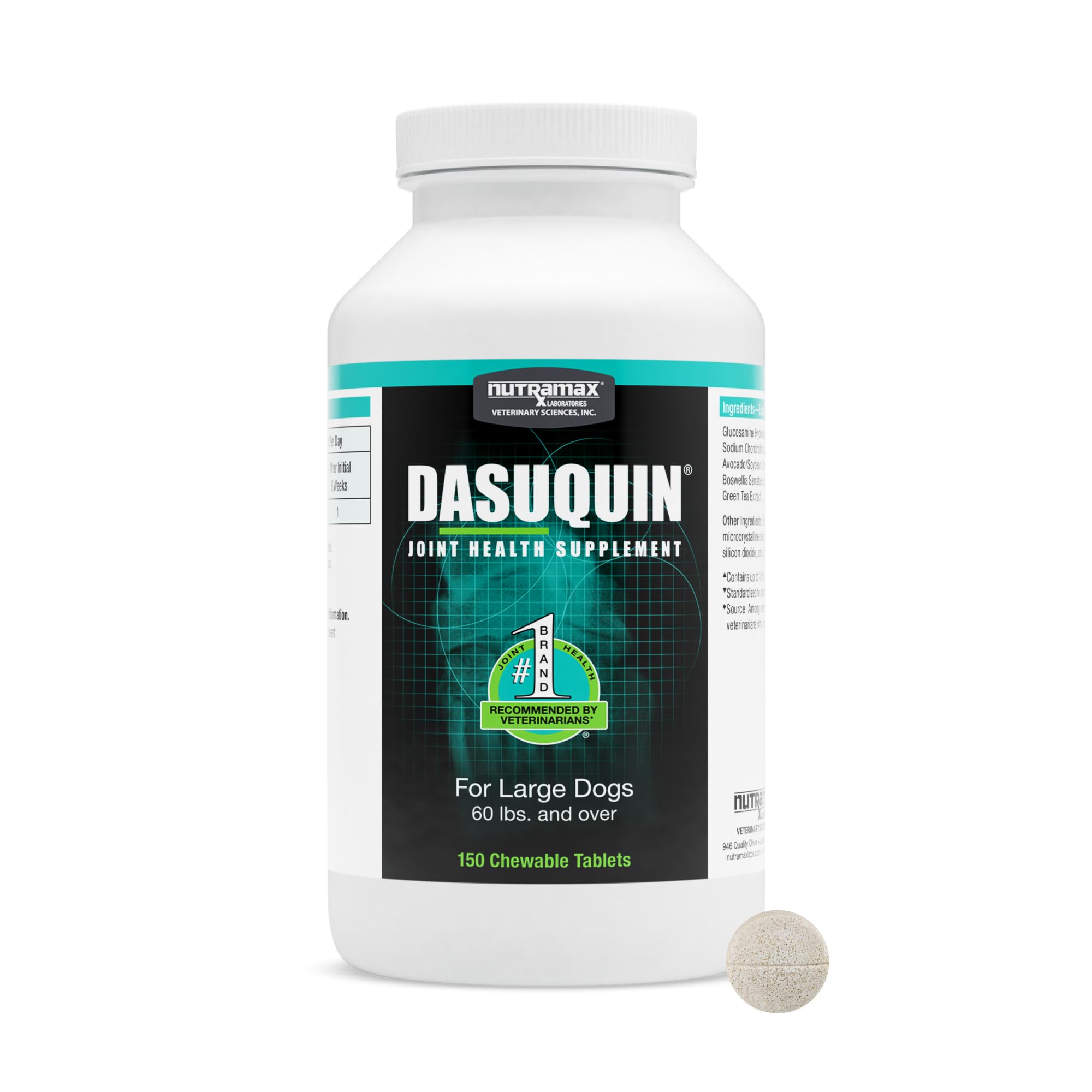 Nutramax Dasuquin for Large Dogs, Joint Health Supplement, Contains Glucosamine for Dogs, Plus Chondroitin, ASU and More, Supports Healthy Joints, Chewable Tablets, 150 Count Nutramax LaboratoriesAu supplements