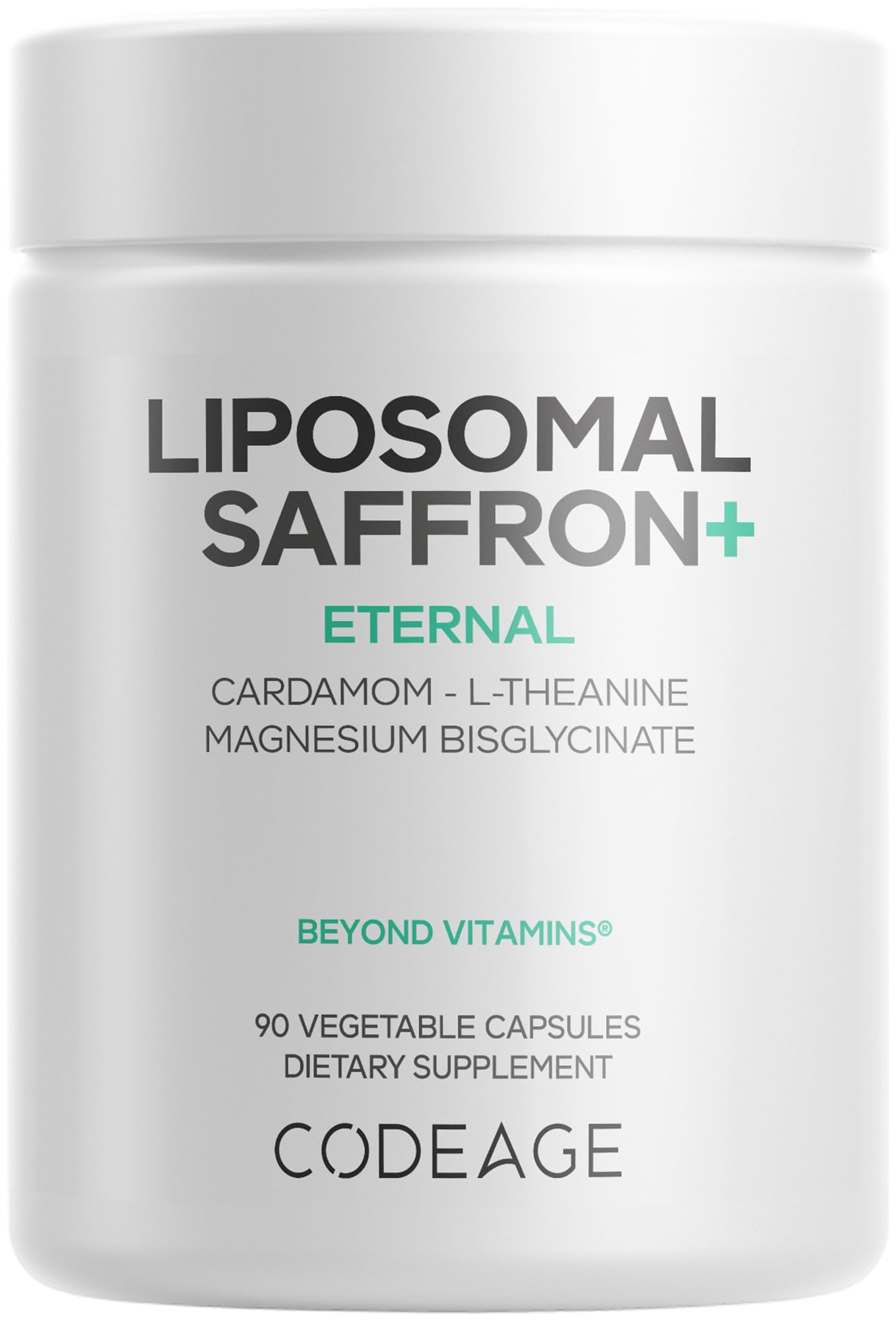 Codeage Liposomal Saffron+ Supplement - Saffron Extract, Magnesium, L-Theanine, Cardamom, BioPerine - 3-Month Supply - Kesar Spice, Liposomal Delivery - Non-GMO - 90 Capsules CodeageAu supplements