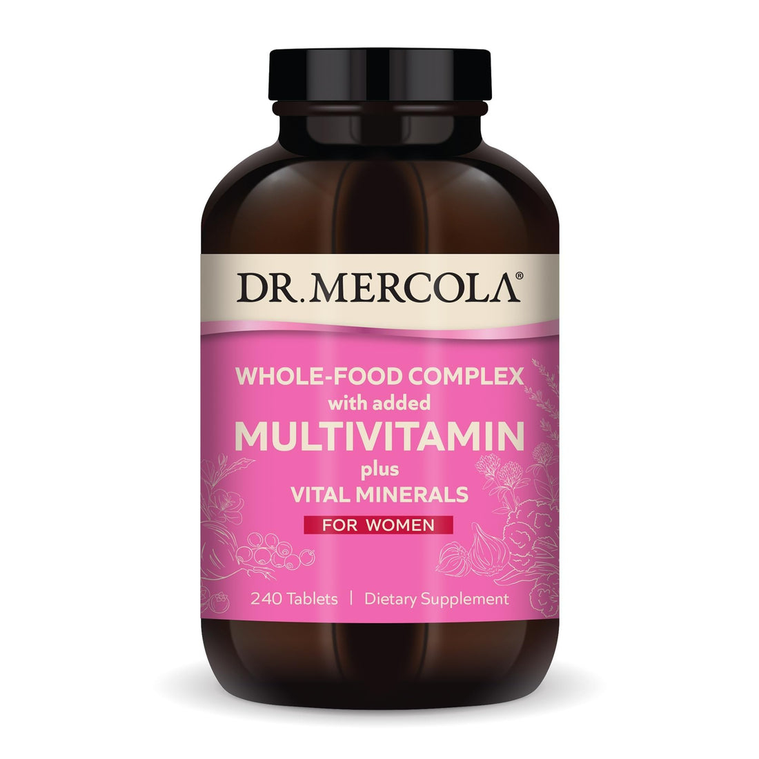 Dr. Mercola Whole-Food Complex for Women - with Added Multivitamin Plus Vital Minerals - Supports Energy & Cellular Health - Non-GMO, Gluten-Free & Soy-Free - 240 Tablets (30 Servings) Dr. MercolaAu supplements