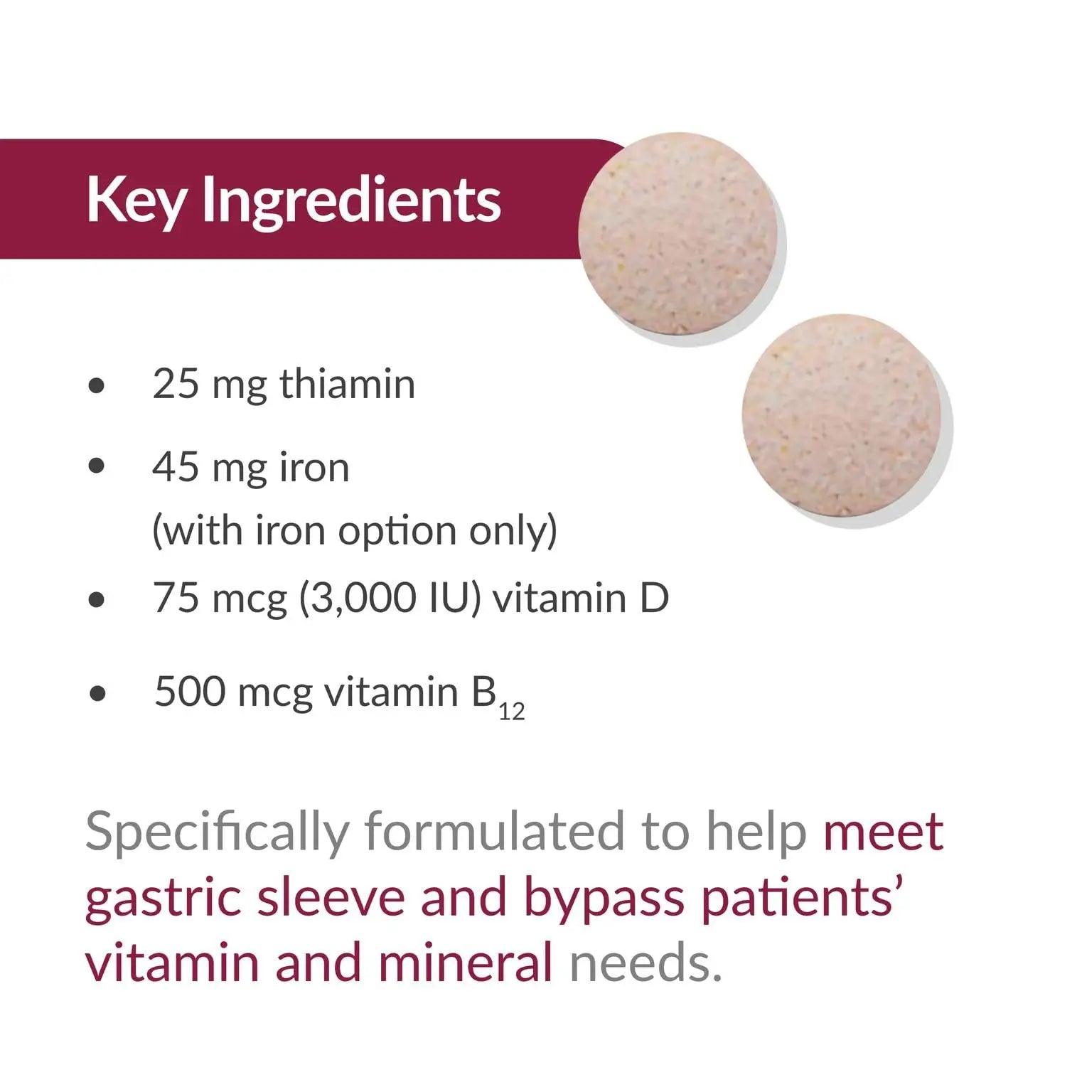 Bariatric Advantage Chewable Ultra Solo with Iron - Once-Per-Day Daily Multivitamin - for Bariatric Surgery Patients - Thiamin, Vitamin A & More Bariatric AdvantageAu supplements