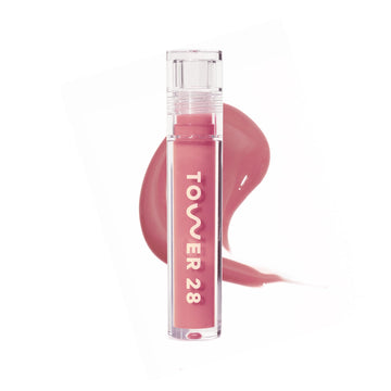 Tower 28 ShineOn Lip Gloss Jelly - Hydrating Tinted Lip Balm + Milky Gloss for Sensitive Lips - Non-Sticky + High-Shine Jelly Formula with Nourishing Oil Blend - Pistachio - Nude Pink (0.13) Tower 28Au supplements