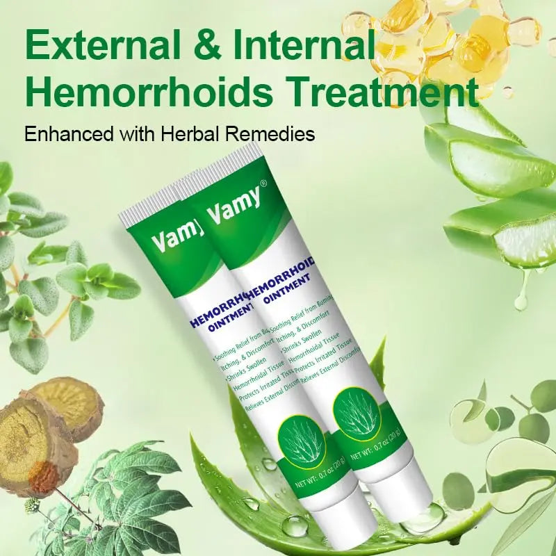vamy Hemorrhoid Ointment (2 x 20g Tubes), 40g - Maximum Strength Formula for Hemorrhoidal Fast Relief, Soothes Itching, Burning & Discomfort vamyAu supplements