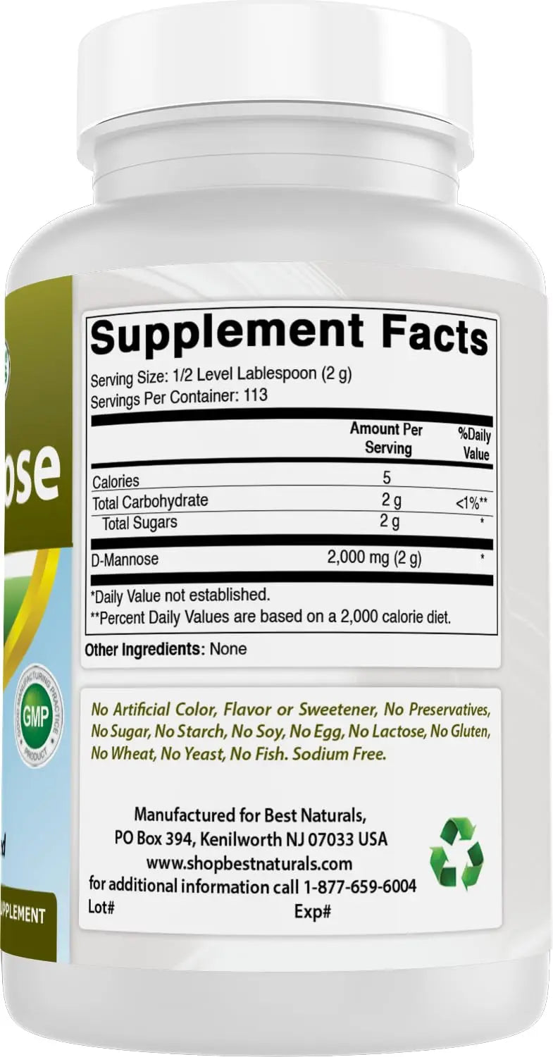 Best Naturals D-Mannose Pure Powder - Urinary Tract Cleanse Supplement - 8 OZ Best NaturalsAu supplements