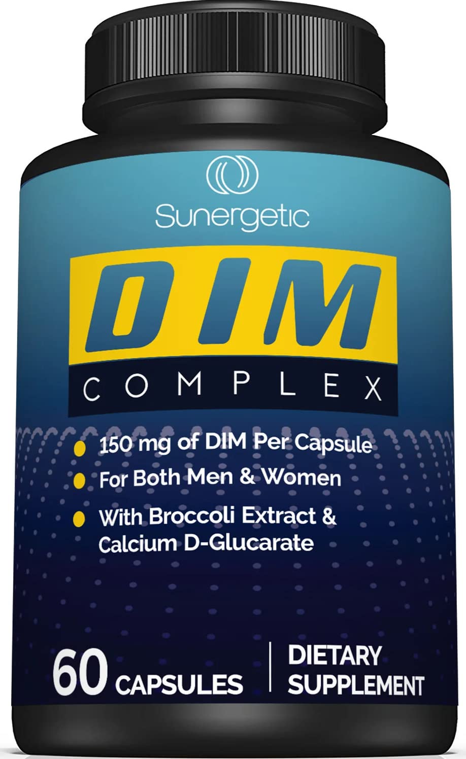 Premium DIM Supplement–Includes 150mg DIM (diindolylmethane), Broccoli, Calcium D SunergeticUS supplements
