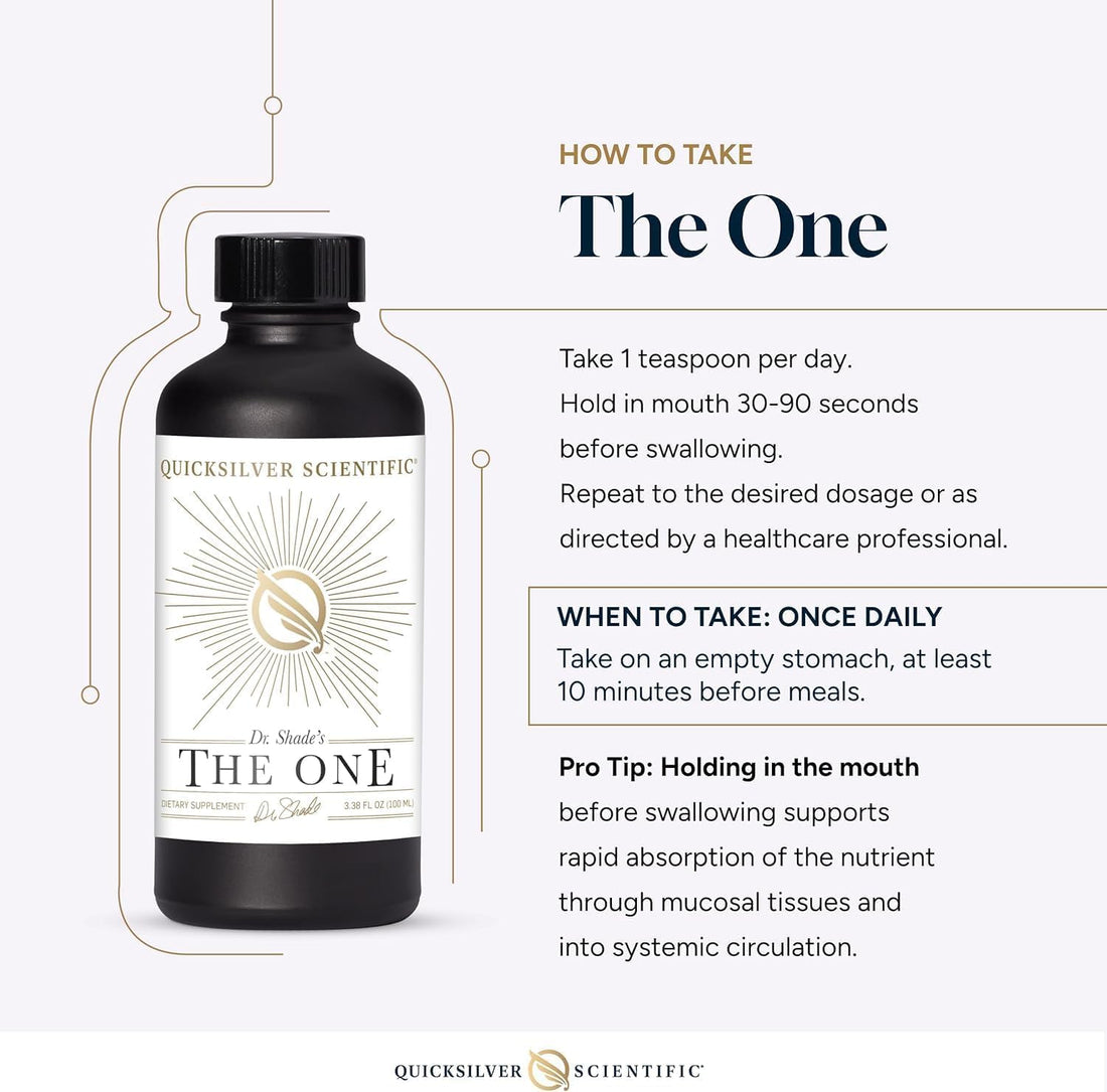 Quicksilver Scientific The ONE Mitochondrial Elixir - Mitochondria Supplement to Support Cellular Health with Phosphatidylcholine, Resveratrol, Reishi Mushroom & CoQ10 Liquid (3.38 Fl oz / 100ml) Quicksilver ScientificUS supplements