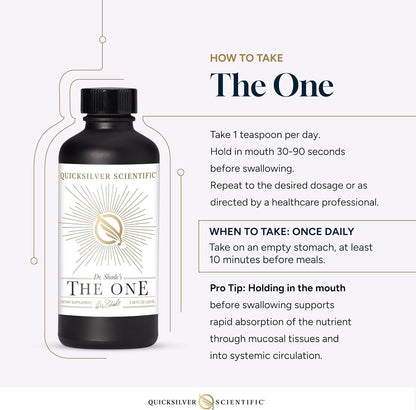 Quicksilver Scientific The ONE Mitochondrial Elixir - Mitochondria Supplement to Support Cellular Health with Phosphatidylcholine, Resveratrol, Reishi Mushroom & CoQ10 Liquid (3.38 Fl oz / 100ml) Quicksilver ScientificUS supplements