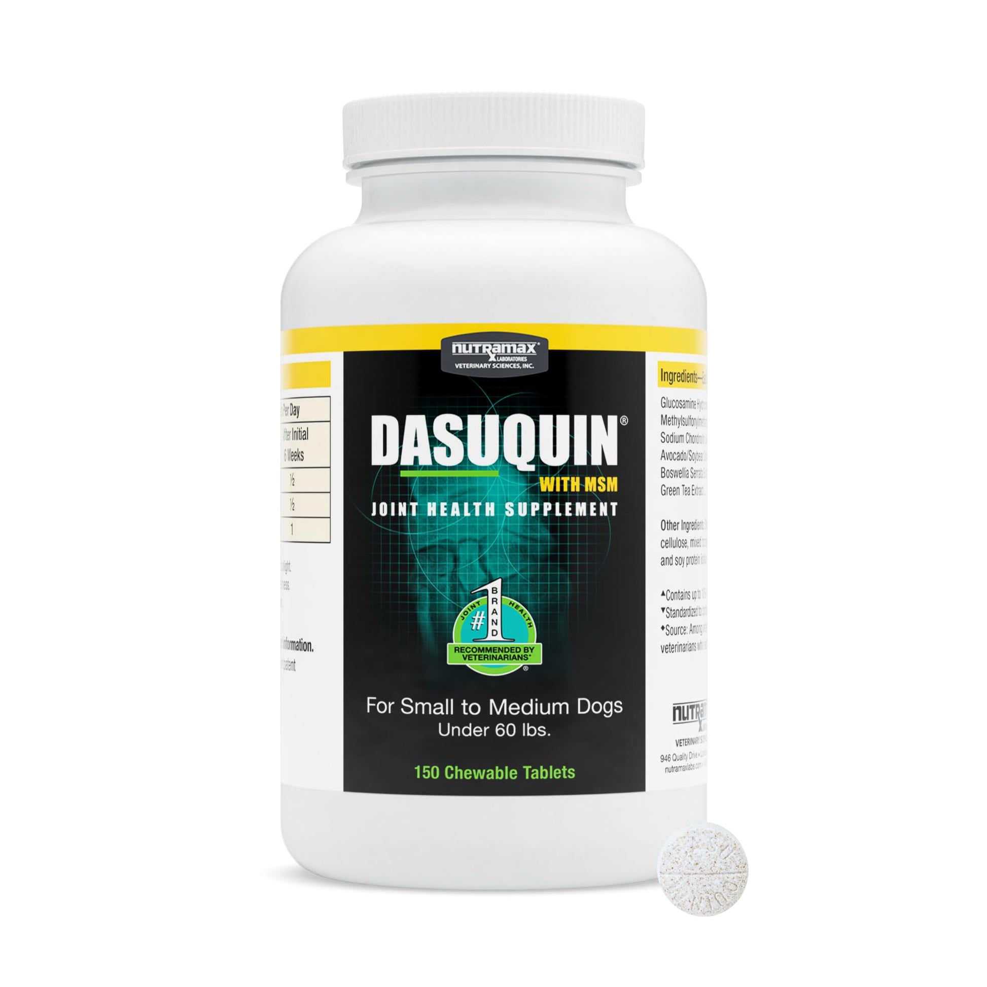 Nutramax Dasuquin for Small to Medium Dogs, Joint Health Supplement, Contains Glucosamine for Dogs, Plus Chondroitin, ASU, MSM and More, Supports Healthy Joints, Chewable Tablets, 150 Count Nutramax LaboratoriesAu supplements