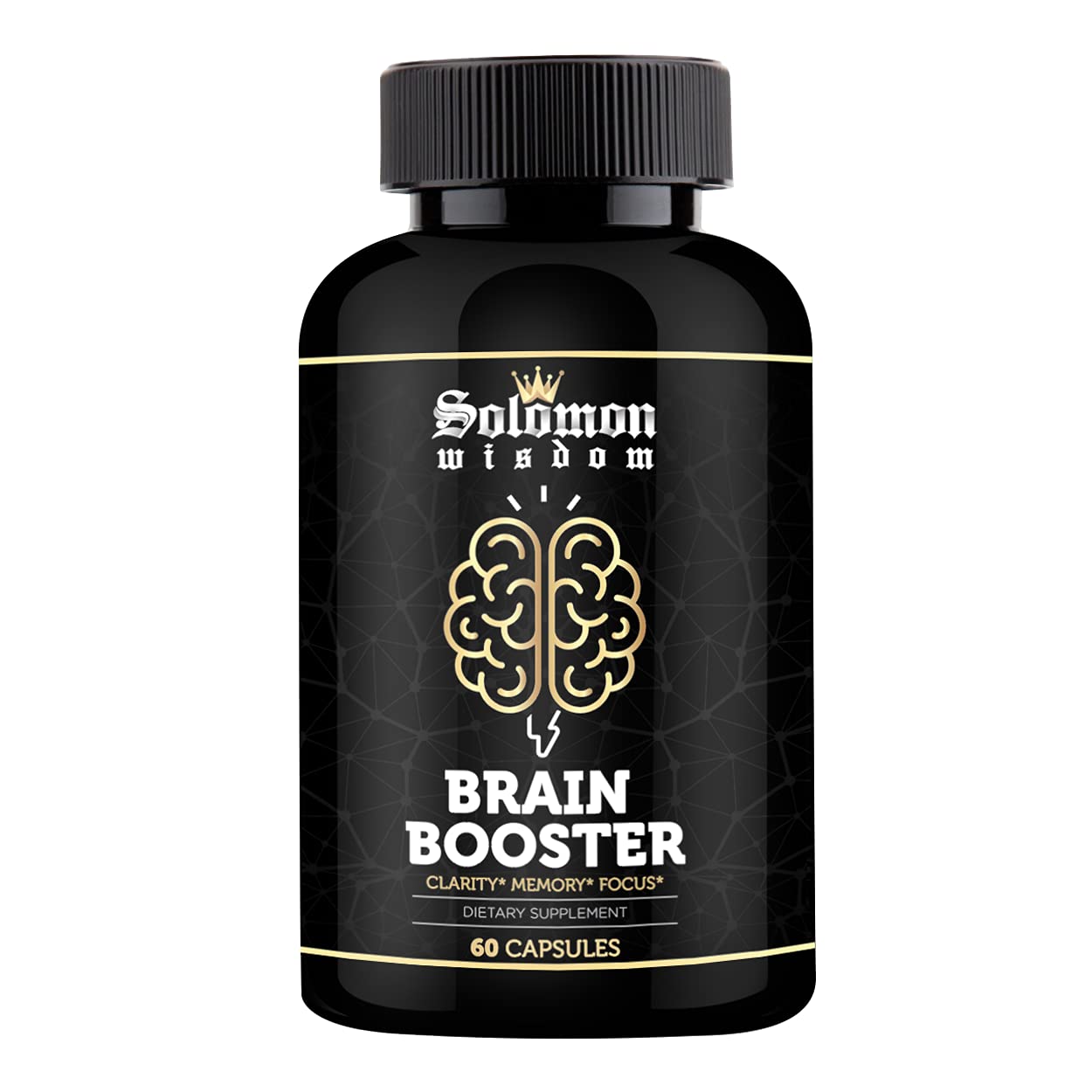 SOLOMON WISDOM Brain Booster – Nootropic Dietary Supplement for Memory Boost – 60 All-Natural Capsules to Enhance Focus & Improve Concentration & Clarity SOLOMON WISDOMAu supplements