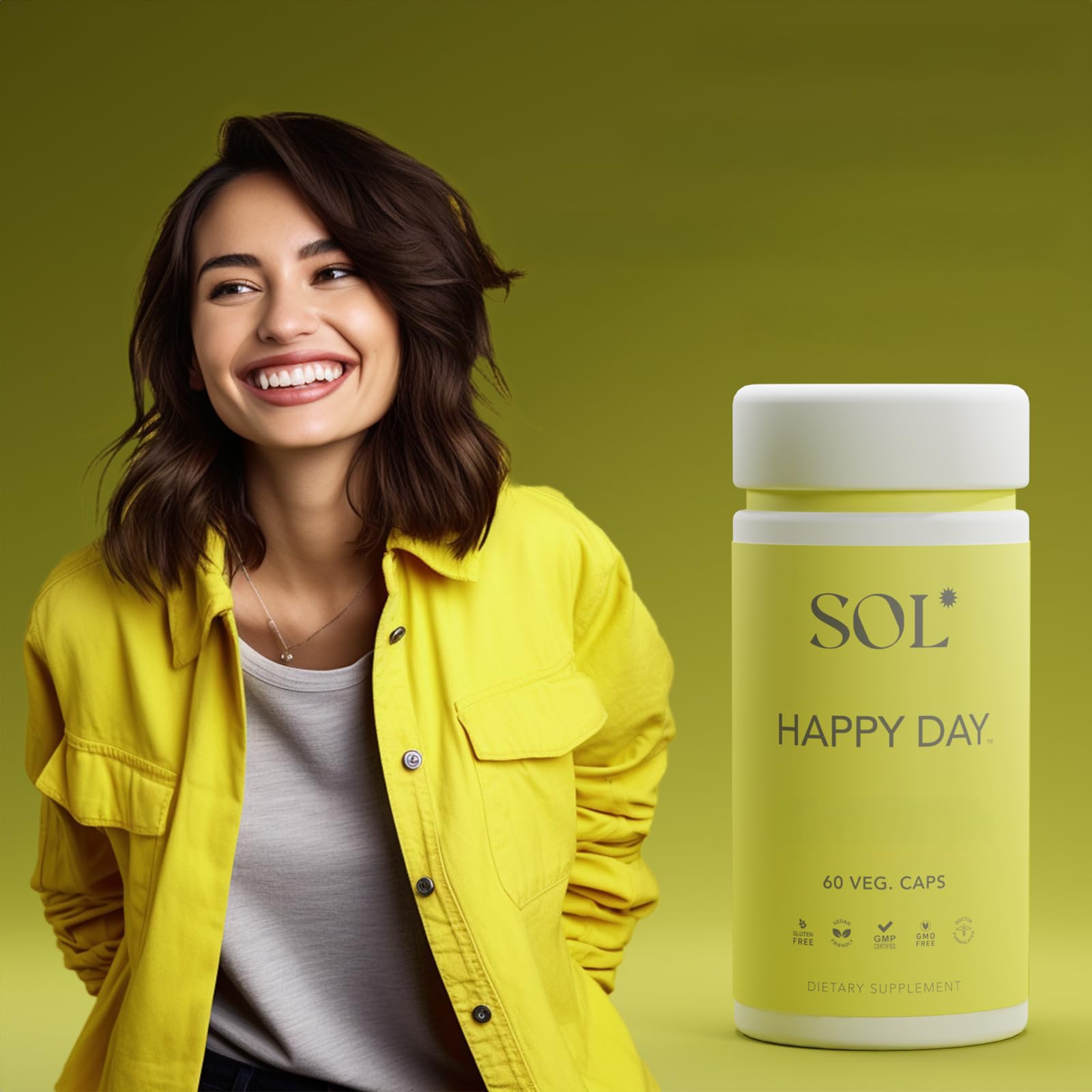 Sol Nutrition Happy Day Supplement: Combining The Natural Herbal Properties of Collective Happiness Bark, Astragalus, and Gingko Biloba to Support a Healthy Lifestyle - 60 Easy to Swallow Capsules Sol NutritionAu supplements