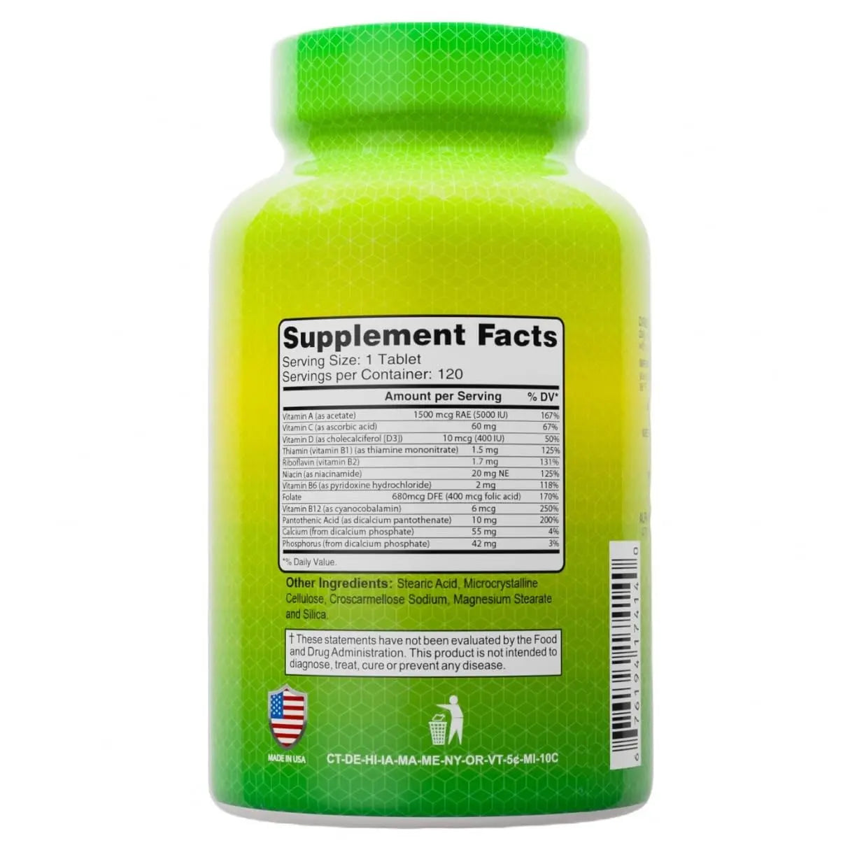 ALFA VITAMINS Multi Daily Vitamins Essential Vitamins to Support The Immune System and Promote a Healthy Lifestyle - 120 Tablets ALFA VITAMINSAu supplements