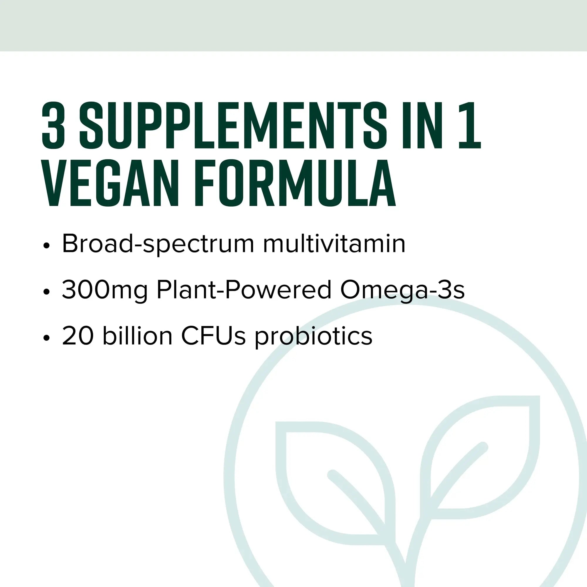 Vibrant Health, Trilogy Vegan, Probiotic Multivitamin with an Essential Blend of Omega-3 from Vegan Algal Oil, Vitamin A, B12, C, D3, E Vibrant HealthAu supplements