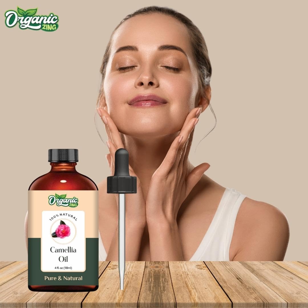 Organic Zing Camellia (Camellia Japonica) Oil | Pure & Natural Carrier Oil for Skincare, Hair Care & Massage ORGANIC ZINGAu supplements
