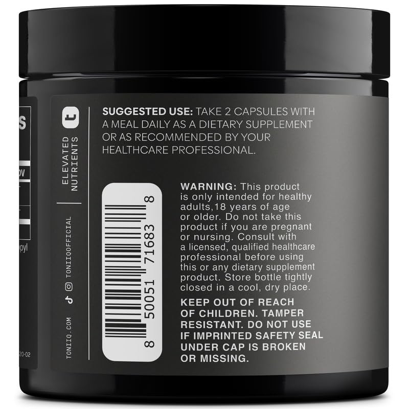 Toniiq Artichoke Extract 15:1 – with 5% Cynarin (60 mg) – 120 Vegan Capsules – Liver & Digestive Support - Lab Tested - Non-GMO ToniiqAu supplements