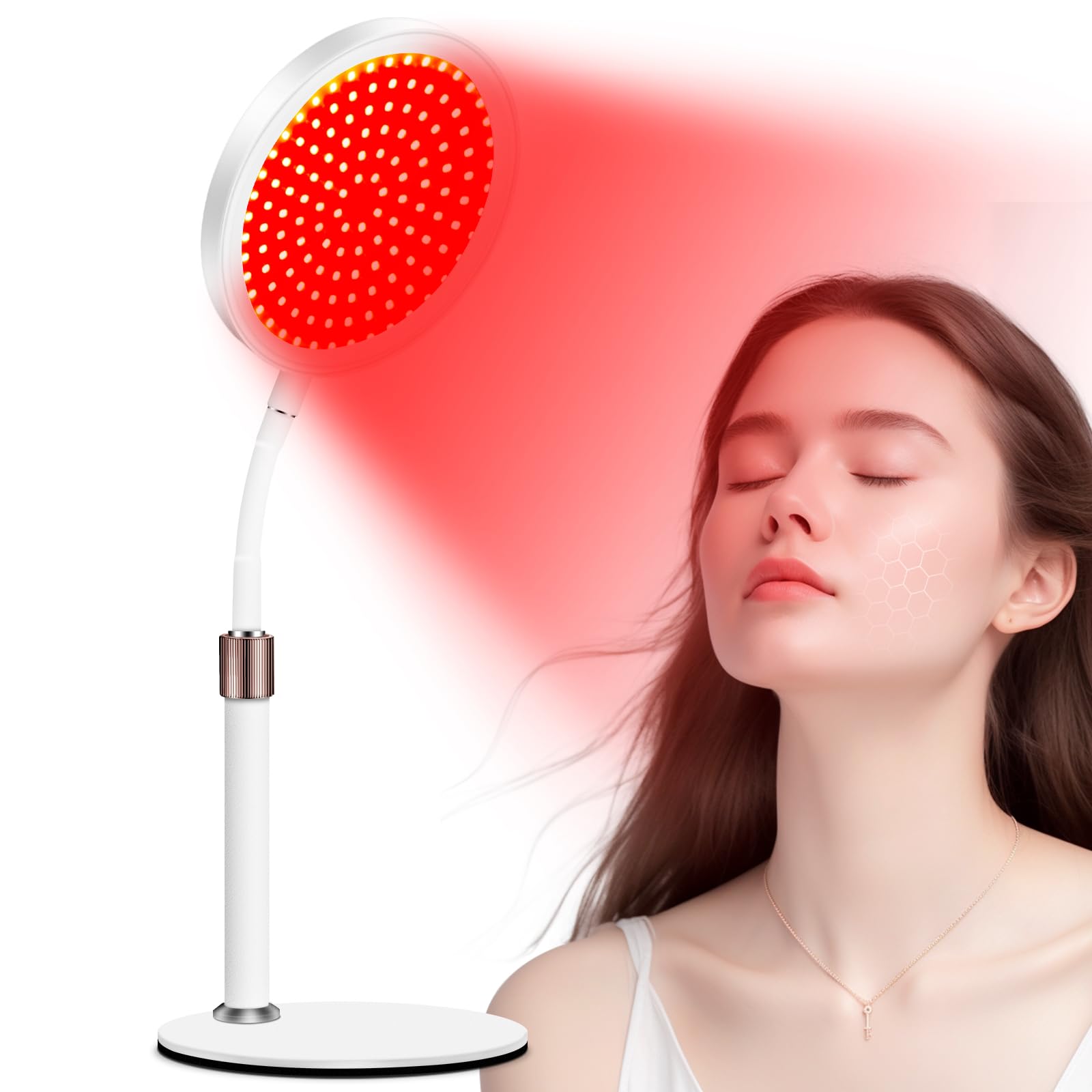 Red Light Lamp with Base, 660nm Red Light & 850nm Near Infrared Red Light Lamp with Timer DevowellteAu supplements