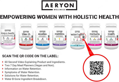 Water B Gone – Diuretic Pills for Women – Reduce Water Retention and Bloating – Find PMS Aeryon Ashlie WellnessUS supplements