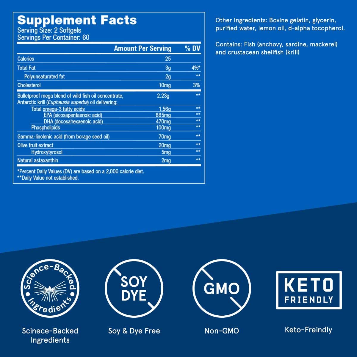 Bulletproof Omega Krill Complex, 120 sg BulletproofAu supplements