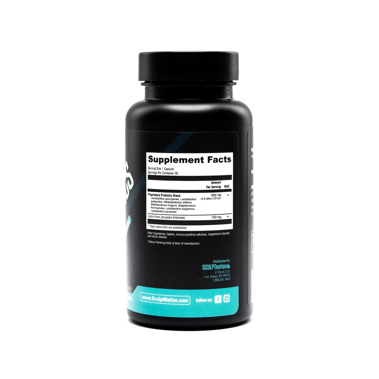 Sculpt Nation by V Shred Premium Probiotics - Digestive & Gut Health Support - Helps with Occasional Constipation, Gas and Bloating - 30-Day Supply Sculpt NationAu supplements