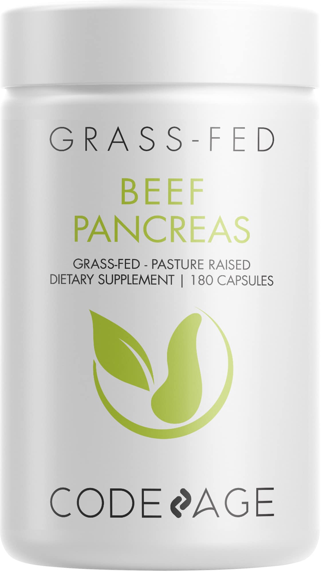 Codeage Grass Fed Beef Pancreas Supplement Glandulars - Freeze Dried, Non-Defatted Desiccated Beef Pancreas Pills – Pancreatic Enzymes Diet Meat - Pasture Raised Bovine Vitamins - 180 Capsules CodeageAu supplements