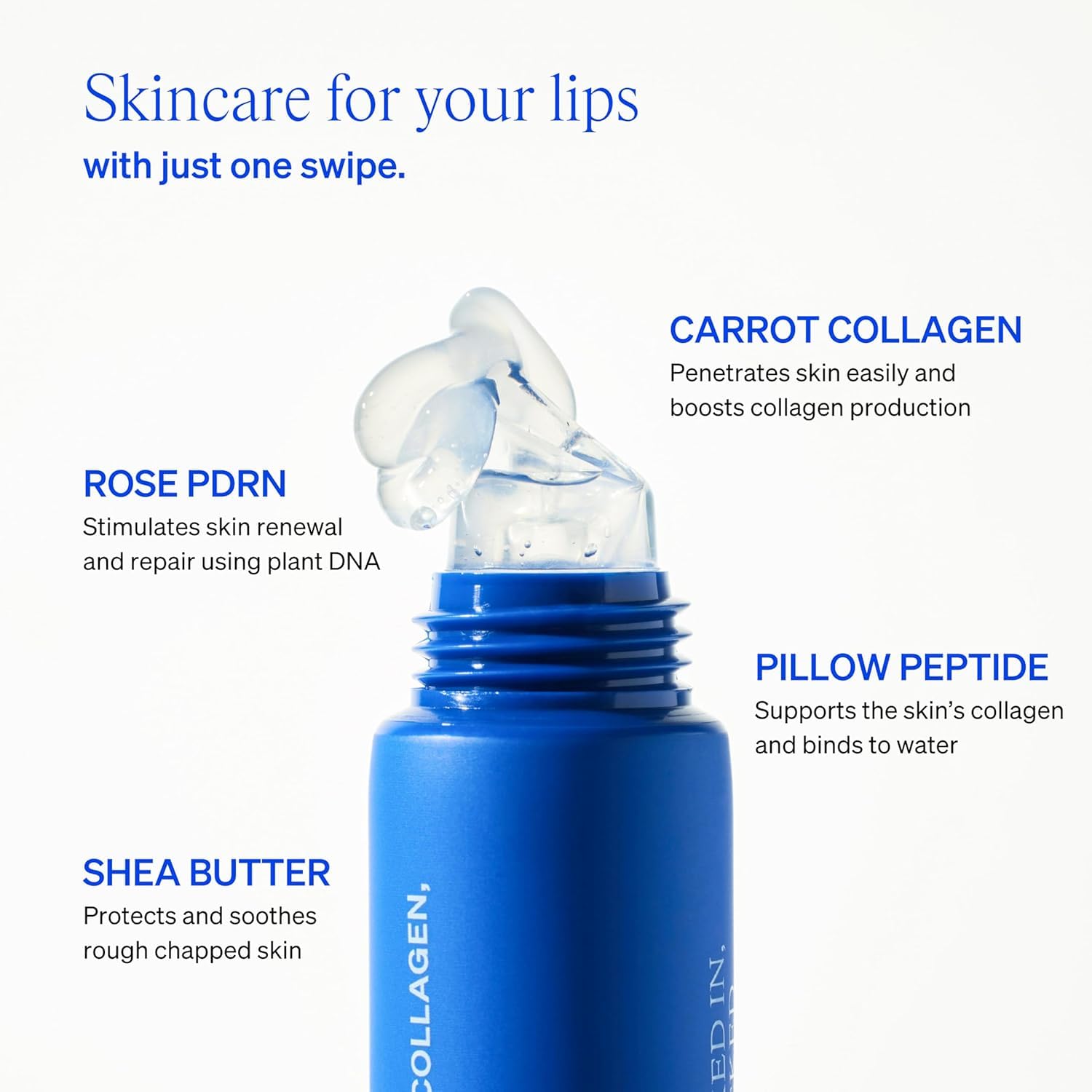 KNEMO LipLock Jelly Serum for Dry Lips, Long-Lasting, Hydrating, Plumping, Glossy Mask with Rose PDRN, Carrot Collagen, Pillow Peptide, Moisturizing Tinted Lip Balm. (Crystal Clear) KNEMOAu supplements