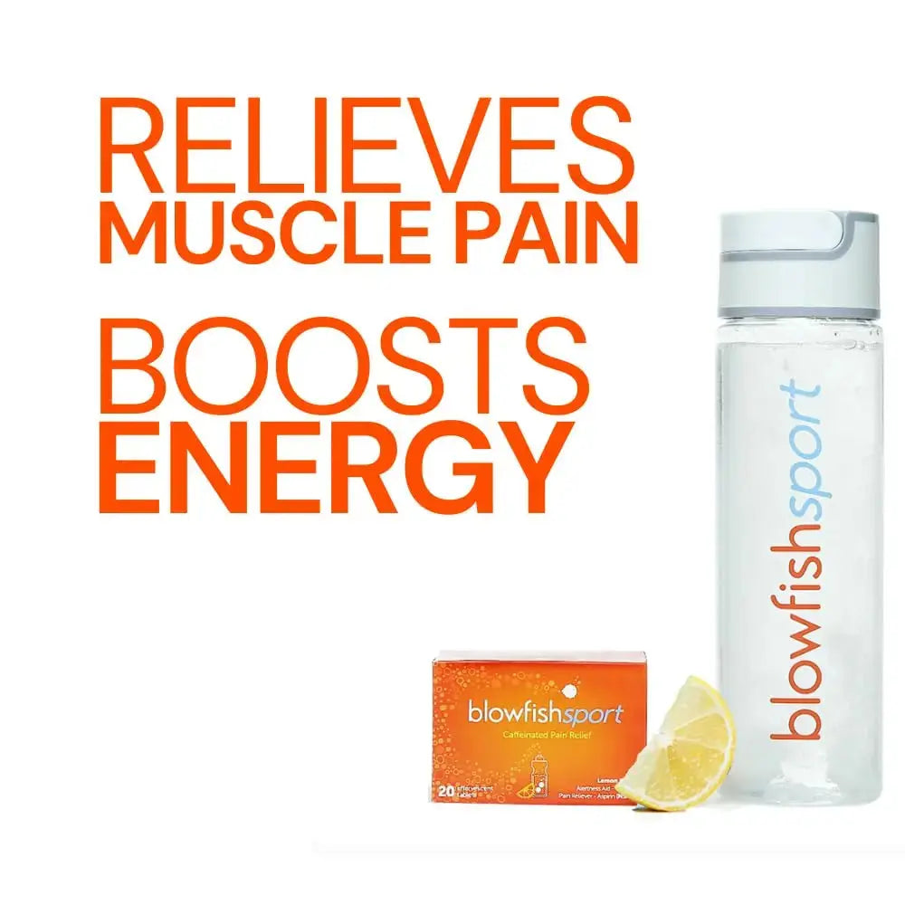 Blowfish Sport | Pain Relief for Athletes | Eases Sore Muscles | Boosts Energy | Effervescent Formula Works Fast | Perfect for Morning Workouts BlowfishAu supplements