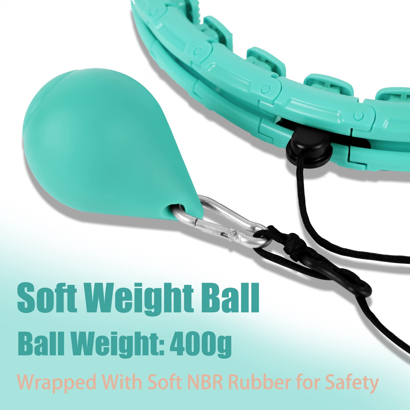 OurStarry 32 Knots Weighted Workout Hoop Plus Size, Smart Waist Exercise Ring OurStarryUS supplements