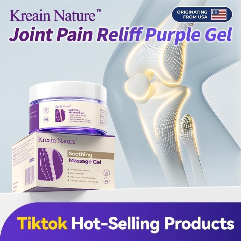 Kreain Nature 2 PCS Joint Gel Purple Soothing Massage Gel Soothes Knees, Lumbar, Neck, Back, Shoulders, Hands, and Feet, 1.76 oz Kreain NatureAu supplements