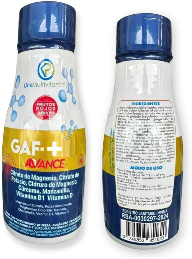 Gaf + Formula avanzada - Multivitamin, 10.14 Fl Oz, 300ML, Red Fruit Flavor GenericAu supplements