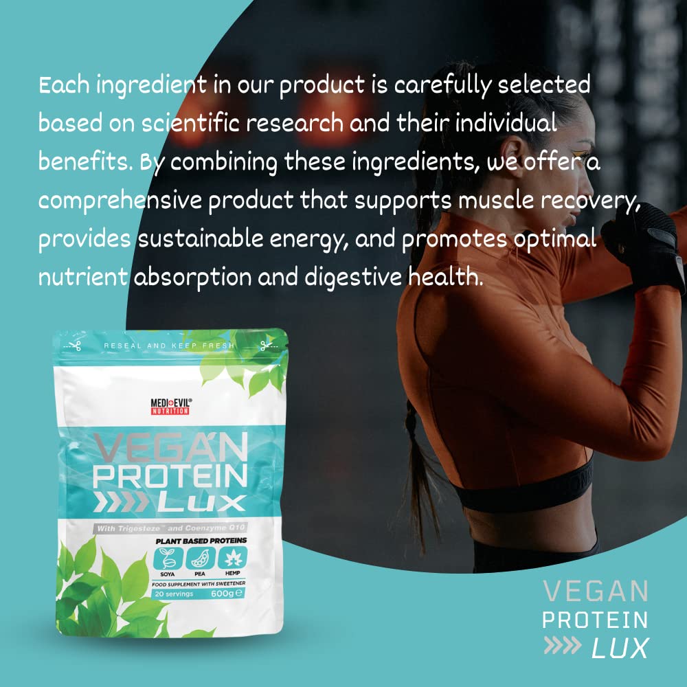 Medi-Evil Nutrition Vegan Protein Powder, Natural Ingredients, Gluten Free and Vegetarian Medi-EvilAu supplements