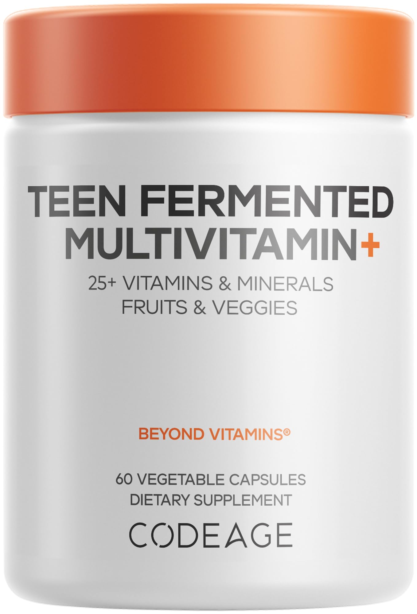 Codeage Teen Multivitamin Supplement – Daily Vitamins and Minerals for Teen Boys and Girls – Organic Whole Food Formula with Omega-3 and Vitamins A to K - 60 Capsules CodeageAu supplements