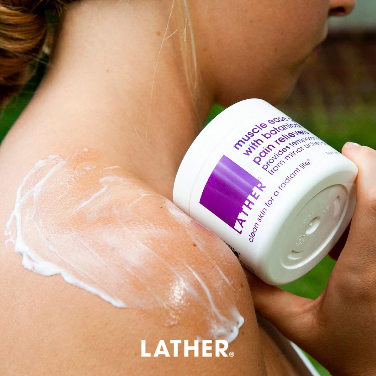 LATHER Muscle Pain Relief Gel - Muscle Therapy to Aid Muscle Soreness - Fast Acting Gel with Menthol Helps Ease Back Pain Relief, Neck Pain Relief, Knee Pain Relief, Lower Back Pain Relief - 4 Oz LATHERAu supplements