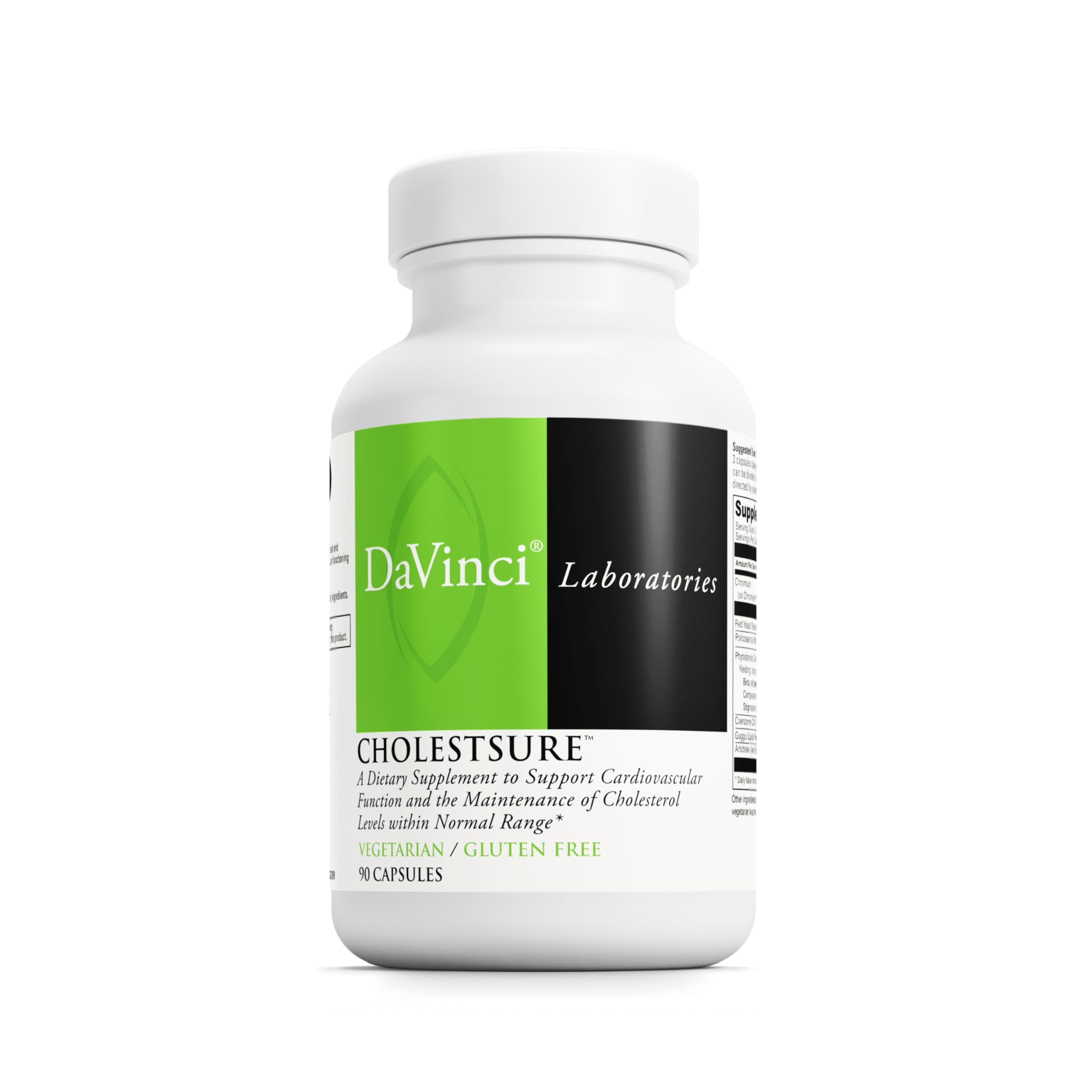 DAVINCI Labs CholestSure Supplement - Supports Cardiovascular Function - Helps Maintain Healthy Cholesterol Levels in a Normal Range - with CoQ10 - Gluten Free - 90 Vegetarian Capsules DAVINCIAu supplements