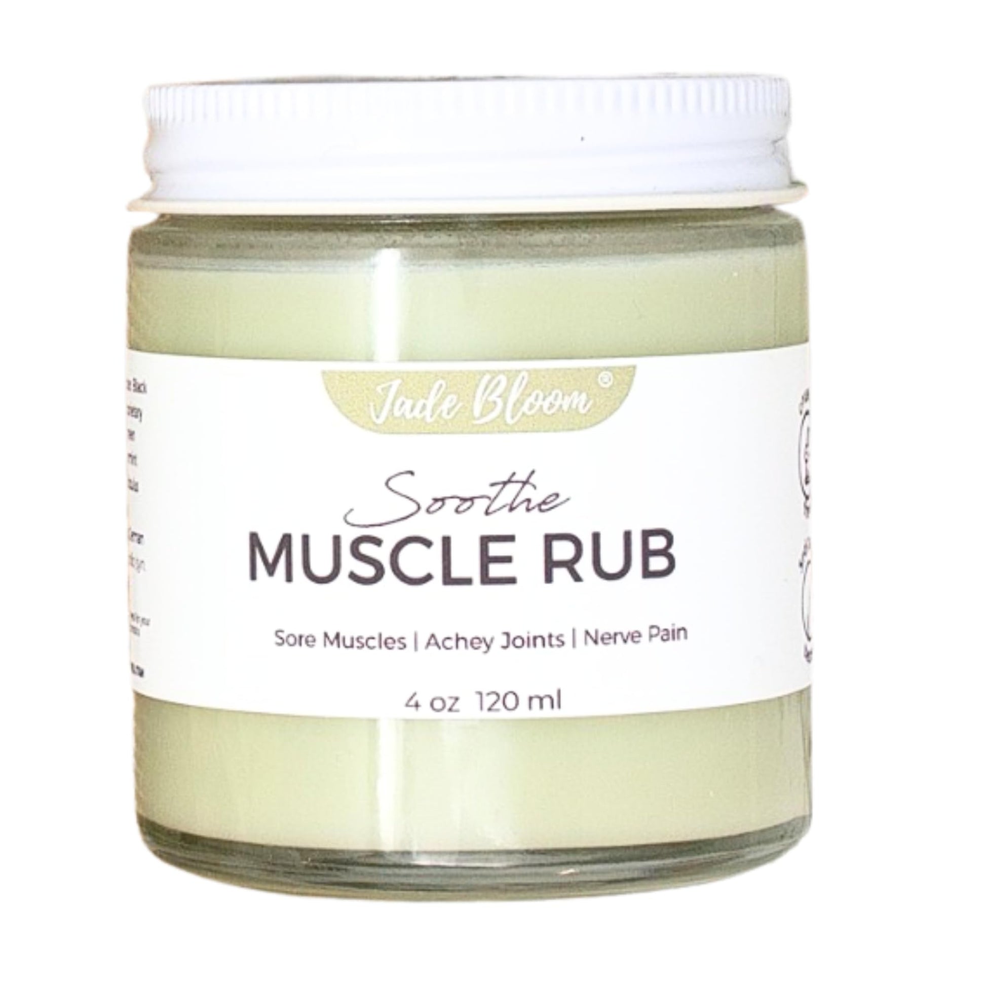 Jade Bloom Muscle Rub Soothe - Essential Oil Muscle Fusion (Heat Activated) - Glass Jar Jade BloomAu supplements