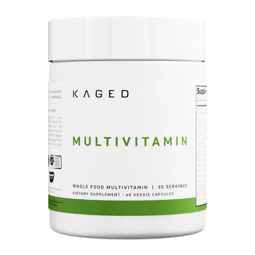 Kaged Multivitamin Capsules | Unflavored | Whole Foods Organic Fruits & Veggies | Plant Based Vegan Multivitamin KagedAu supplements