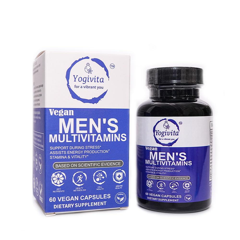 Yogivita Men’s Multivitamin – Complete Wellness, Energy & Immunity Support – Vegan, Gluten-Free, 60 Capsules YogivitaUS supplements