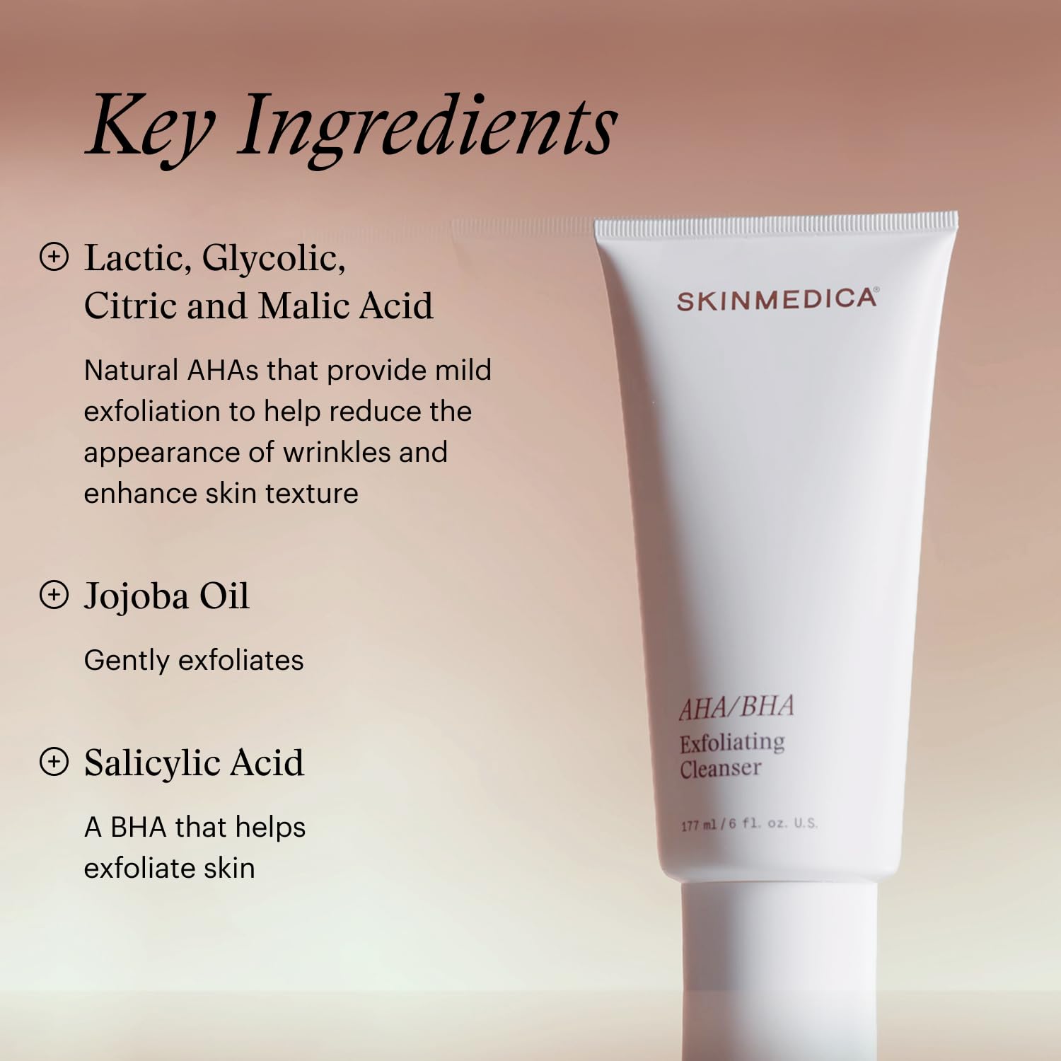 SkinMedica AHA/BHA Exfoliating Face Wash (NEW PACKAGING),Gentle Facial Exfoliating Scrub with Jojoba Oil for Smoother, Radiant Skin - Helps Improve the Appearance of Skin Tone & Texture (6 Fl Oz) SkinMedicaAu supplements