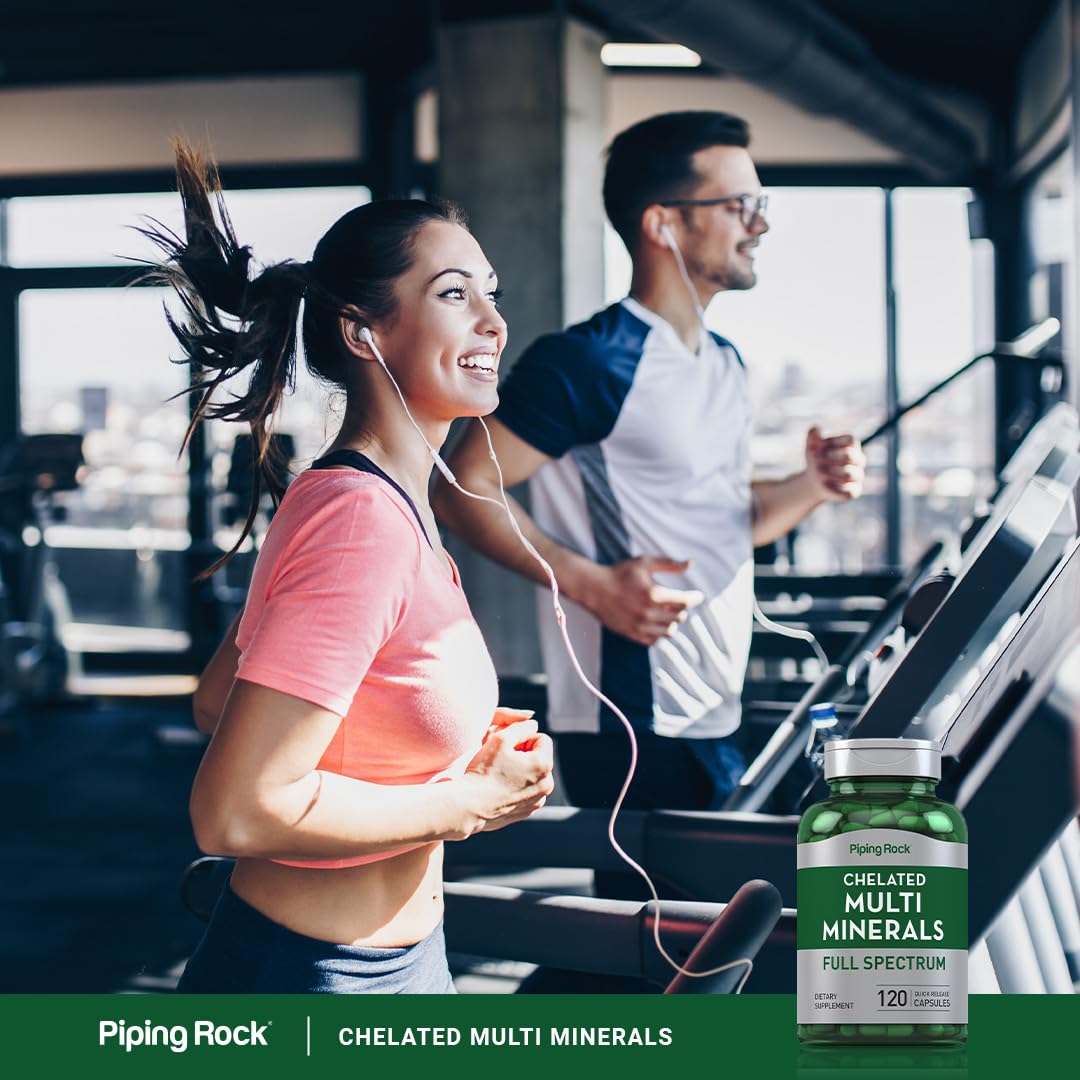 Piping Rock Mega Multi Mineral Chelated Supplement | 120 Capsules | for Men and Women | Iron Free | Non-GMO, Gluten Free Piping RockAu supplements