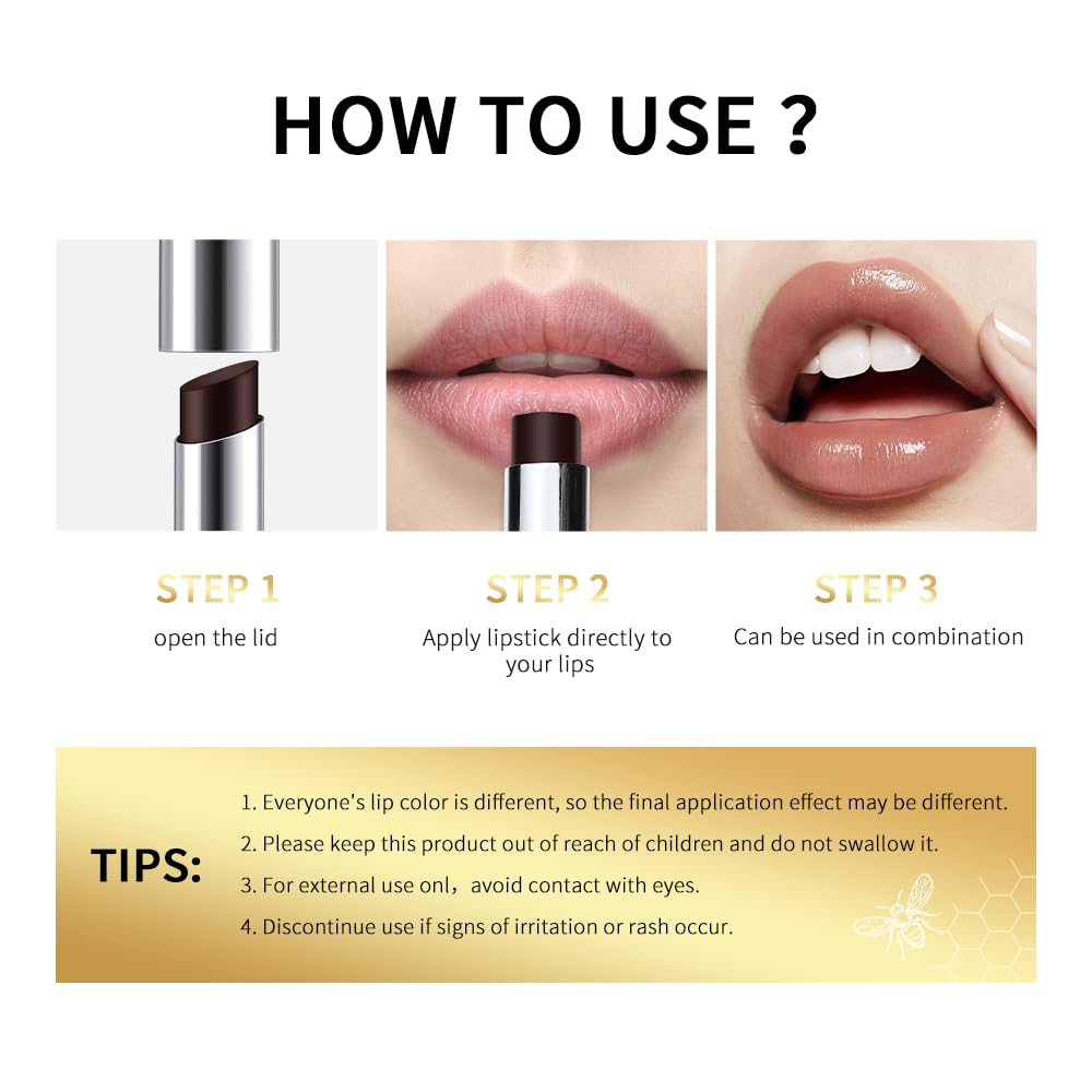 Honey Lipstick Tinted Lip Balm - Sheer Hydrating Lipstick for All Skin Tones - Moisturizing Lip Color, Nourishing Lip Balm with a Hint of Natural Black Cherry Tint BAISEN DIARYAu supplements