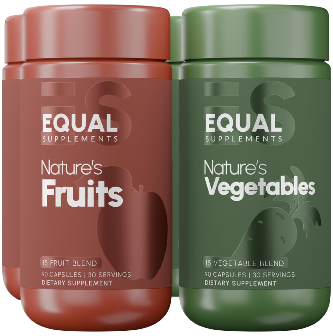 Equal Supplements Fruits and Vegetables Capsules | 2 Month Supply | GMP Certified-Manufactured in US | Fruit and Veggies Supplement for Balance | of Nature, Fruit and Vegetable Capsule for Adults Equal SupplementsAu supplements
