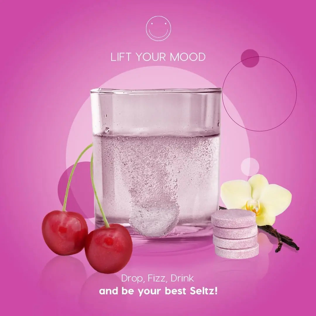 Seltz® Lift Your Mood – Effervescent Vitamins for Mood Support & Energy with L-Tryptophan, Saffron Extract & B Vitamins (B3, B6, B12) SeltzAu supplements