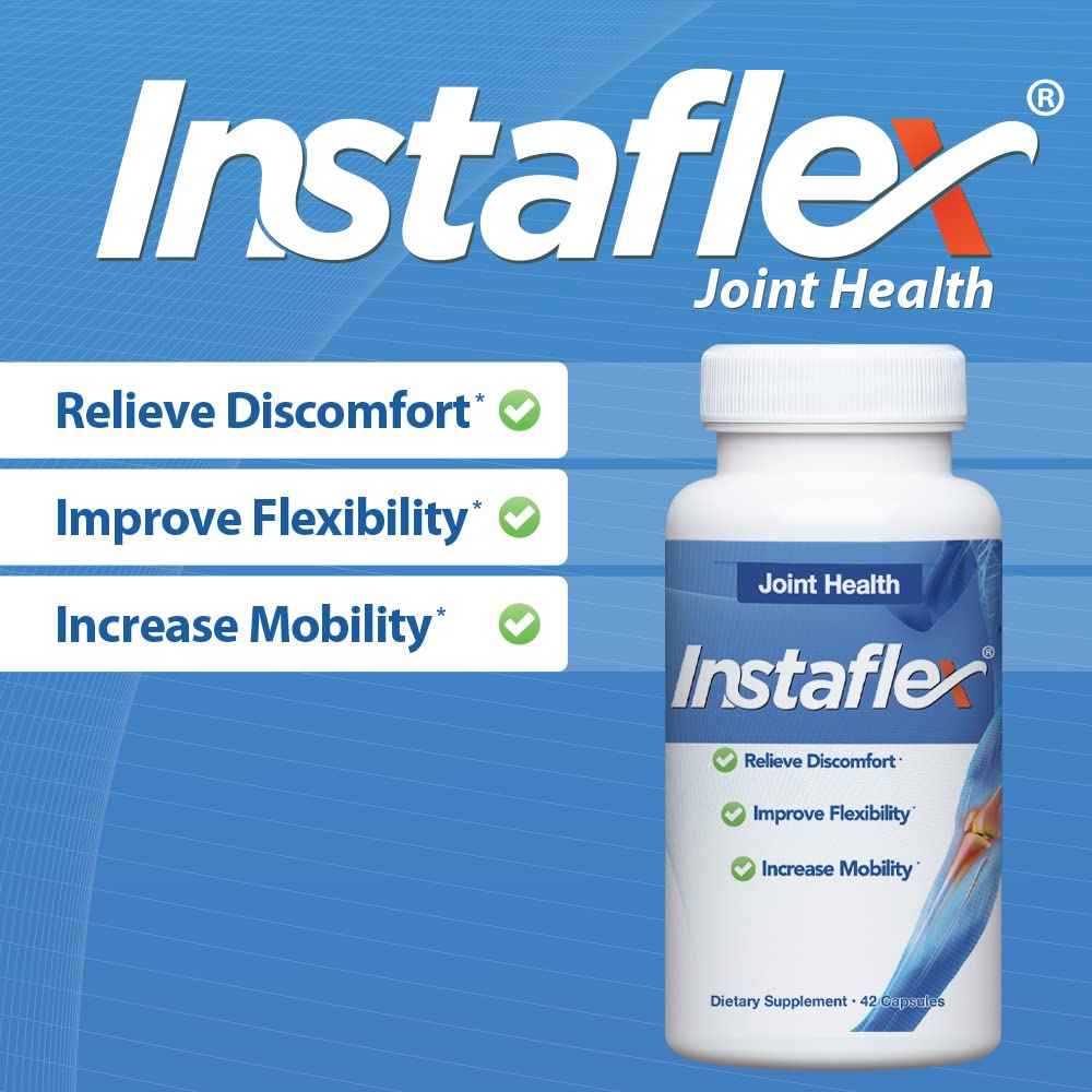 Instaflex Joint Support Supplement for Men and Women - Glucosamine, MSM, White Willow, Turmeric, Ginger, Cayenne, Hyaluronic Acid - 42 Capsules InstaflexAu supplements